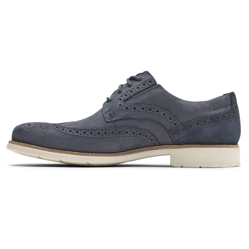 Rockport Mens Total Motion Classic Dress Wingtip - Sneakers Blue - OLD587416